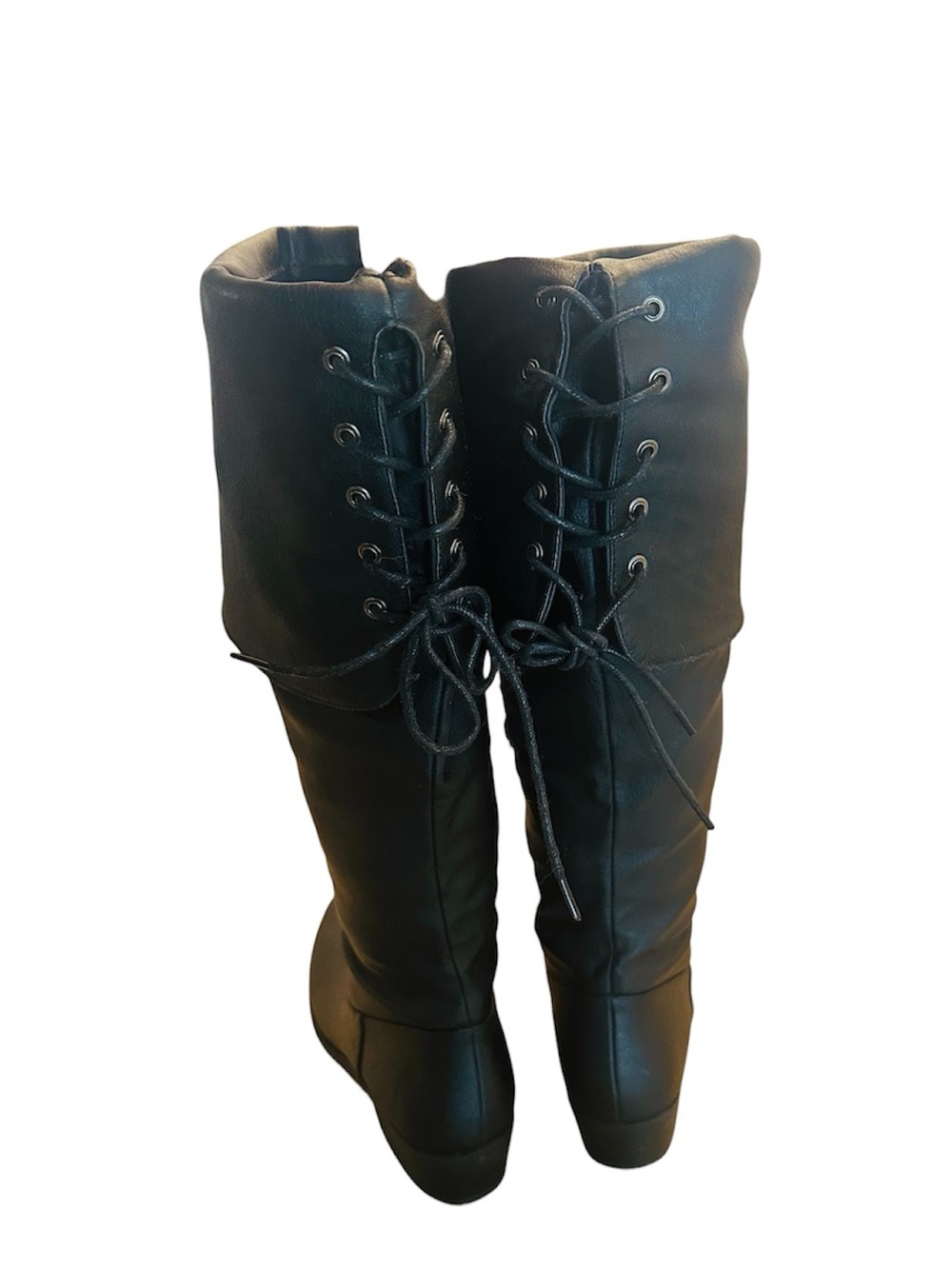Dream Pairs Black Over-the-Knee Riding Boots - Womens 8 Regular Calf - Picture 8 of 13